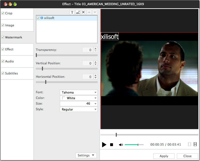 Xilisoft DVD to Video for Mac