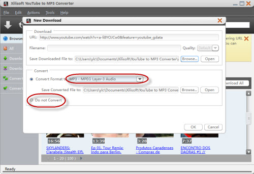 Creat new download task